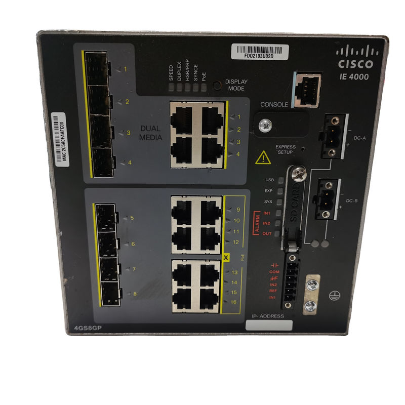 Cisco IE-4000-4GS8GP4G-E Managed Switch 4 X SFP 8 X 1G PoE 10/100/1000Mbps