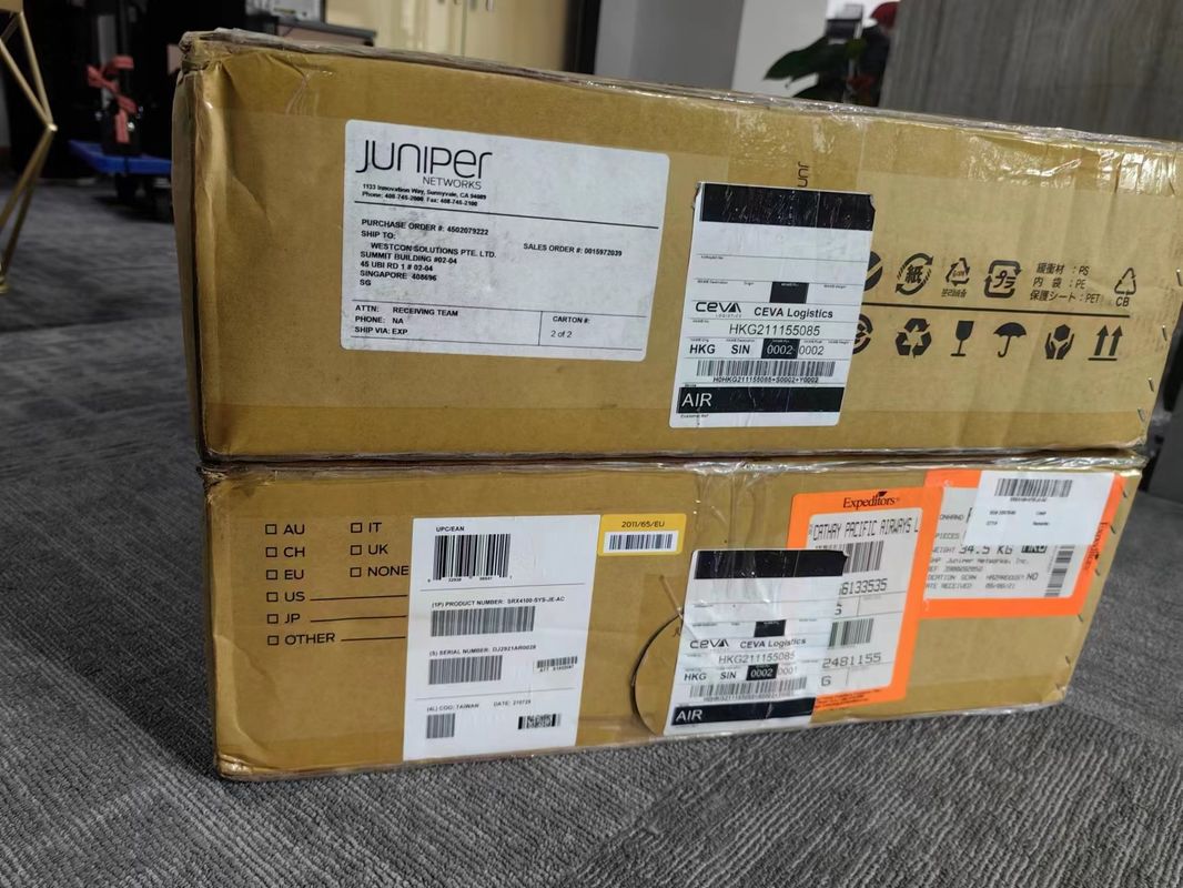 Stock Juniper SRX4100-SYS-JE-AC Services Gateway Full-Duplex and Half-Duplex 10/100/1000Mbps Transmission Rate